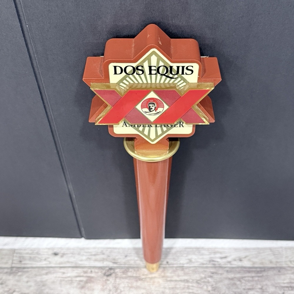 Dos Equis XX‎ Amber Lager Beer Tap Handle Bar Pub Man Cave Draft Tap Knob - Picture 3 of 9
